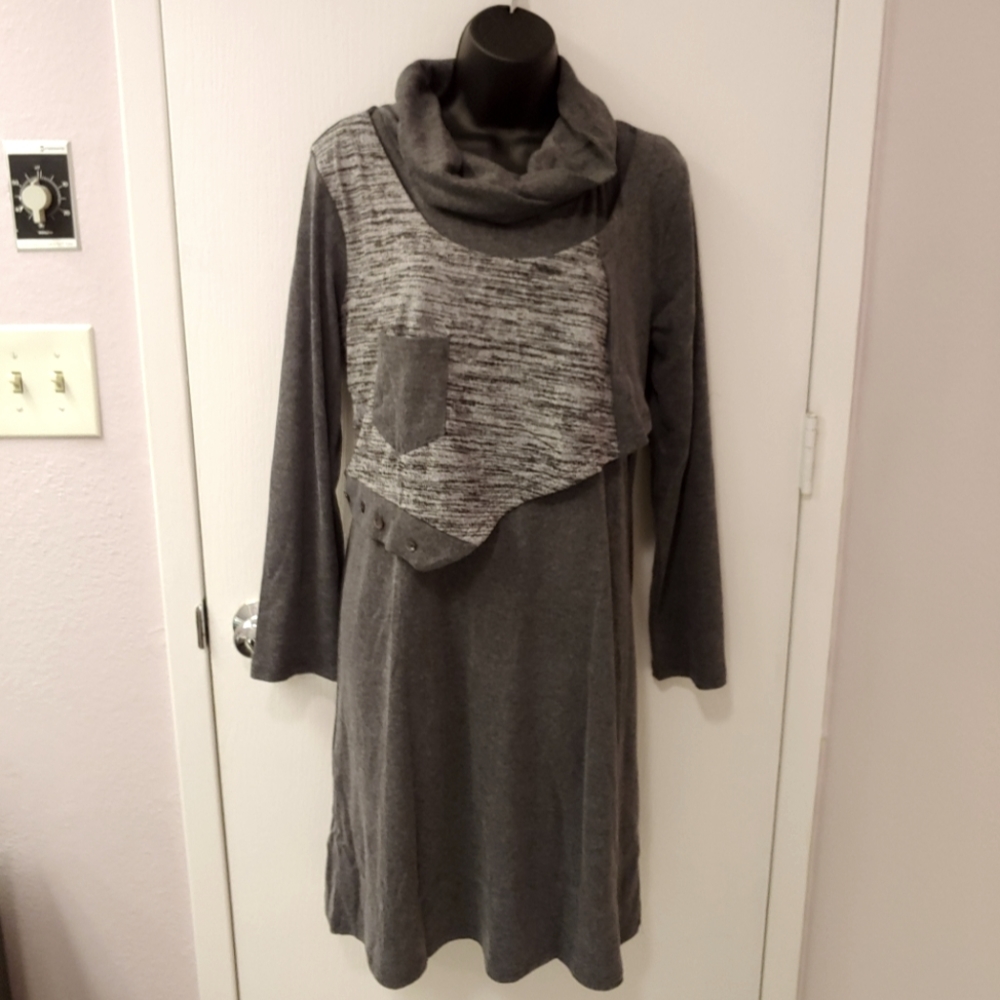 NWT L/XL ROTITA cowl neck sweater dress/tunic top